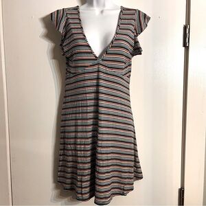 Wild Fable Junior Women's Striped summer Midi Rayon Dress size Med